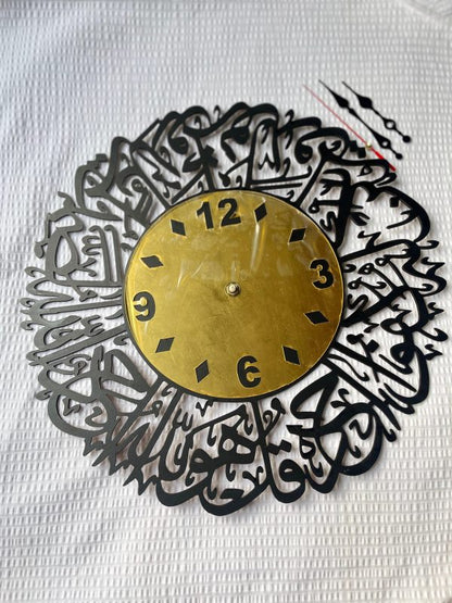 Islamic Clock Wall Clock I Wall Clocks For Bedroom I Quartz Watch Diy Design Black Color