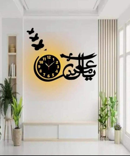 3D New Islamic Wall Clock  decorative Unique Wall Decor Clock For Home Decor Living Room And Offices And For Gifts